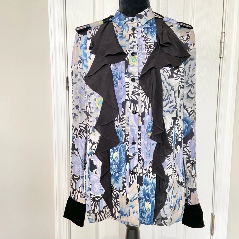 Coach x Kaffe Fassett Print Pleated Blouse Women’s 4